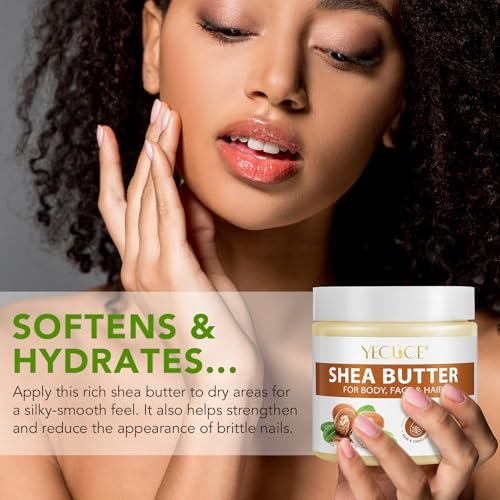 Pure Organic Shea Butter Raw, Unrefined Body & Face Butter - 100% Natural Moisturizer for Dry, Cracked Skin, Stretch Marks & Anti-Aging, 7.76 oz Avelisse