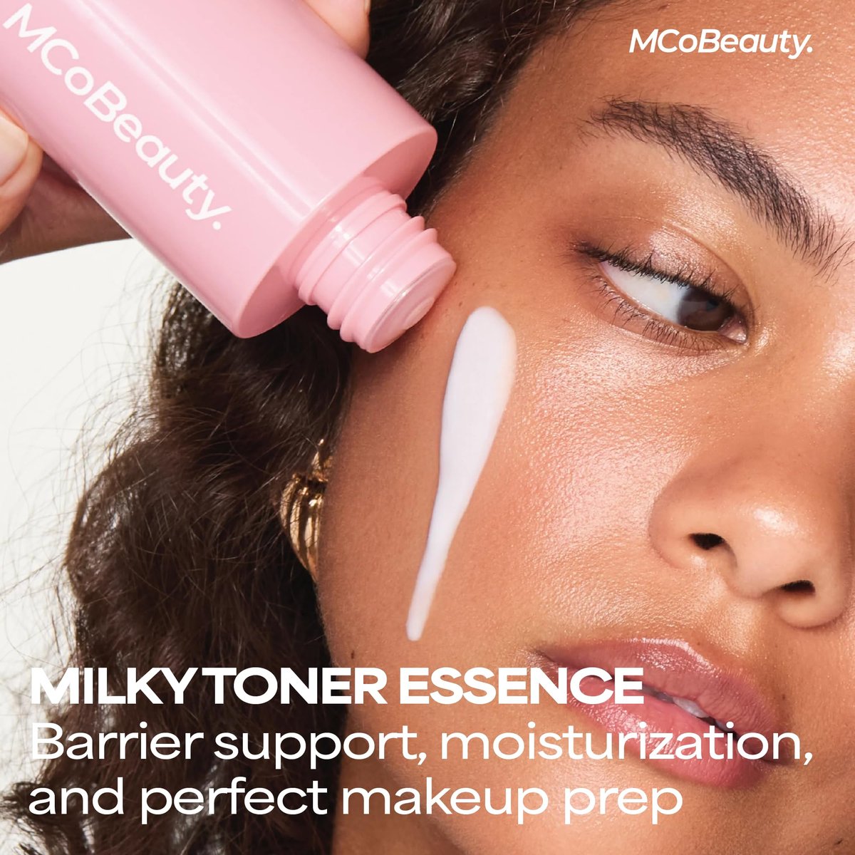 MCoBeauty Hydrate & Prepare Milky Toner - Ceramide & Hyaluronic Acid Toner Essence for Plump Dewy Glazed Skin - Calming Hydrating Face Milk - Makeup Prep for Dry Sensitive Skin - Vegan & Cruelty Free Avelisse
