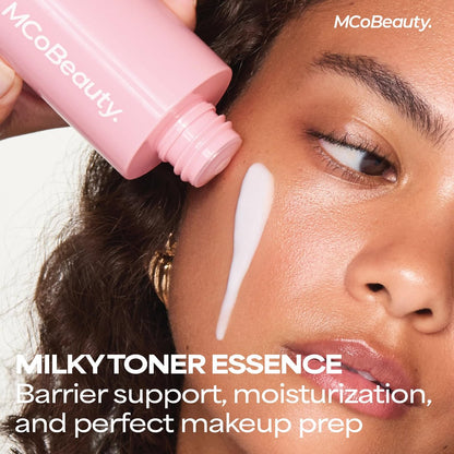 MCoBeauty Hydrate & Prepare Milky Toner - Ceramide & Hyaluronic Acid Toner Essence for Plump Dewy Glazed Skin - Calming Hydrating Face Milk - Makeup Prep for Dry Sensitive Skin - Vegan & Cruelty Free Avelisse