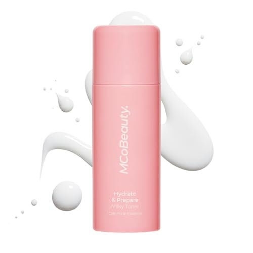 MCoBeauty Hydrate & Prepare Milky Toner - Ceramide & Hyaluronic Acid Toner Essence for Plump Dewy Glazed Skin - Calming Hydrating Face Milk - Makeup Prep for Dry Sensitive Skin - Vegan & Cruelty Free Avelisse