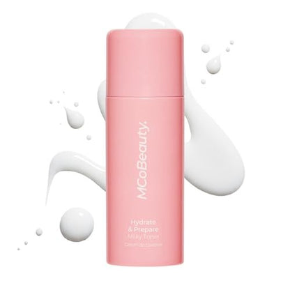 MCoBeauty Hydrate & Prepare Milky Toner - Ceramide & Hyaluronic Acid Toner Essence for Plump Dewy Glazed Skin - Calming Hydrating Face Milk - Makeup Prep for Dry Sensitive Skin - Vegan & Cruelty Free Avelisse