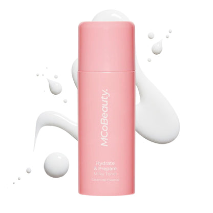 MCoBeauty Hydrate & Prepare Milky Toner - Ceramide & Hyaluronic Acid Toner Essence for Plump Dewy Glazed Skin - Calming Hydrating Face Milk - Makeup Prep for Dry Sensitive Skin - Vegan & Cruelty Free Avelisse