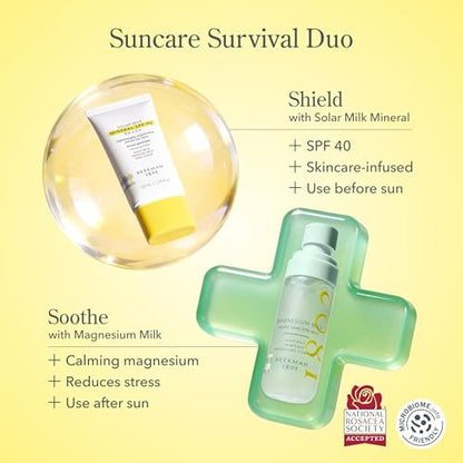 Beekman 1802 Solar Milk Mineral Sunscreen SPF 40 PA+++ - Lightweight Zinc Oxide Face Sunscreen, Broad Spectrum UVA/UVB Protection, Non-Greasy, Fragrance Free, 1.69 fl oz Avelisse