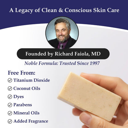 Noble Formula 2% Pyrithione Zinc Activated Charcoal Soap with Shea Butter and Tea Tree Oil - Deep Cleansing Bar for Oily or Flaky Skin, Face Body and Scalp, No Palm Oil, Handmade in USA, 3.25 oz Avelisse