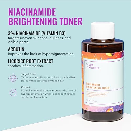 Good Molecules Cleanse, Tone & Moisturize Skincare Set – Hydrating Facial Cleansing Gel (200ml), Niacinamide Brightening Toner (120ml) & Lightweight Daily Moisturizer (100ml) Avelisse