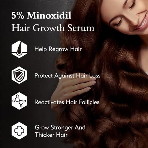 Ruahouine Hair Growth Treatment – 5% Minoxidil & Biotin Serum for Thicker, Longer Hair – Prevents Hair Loss & Thinning for Men and Women – 2.11 fl oz - görsel 12