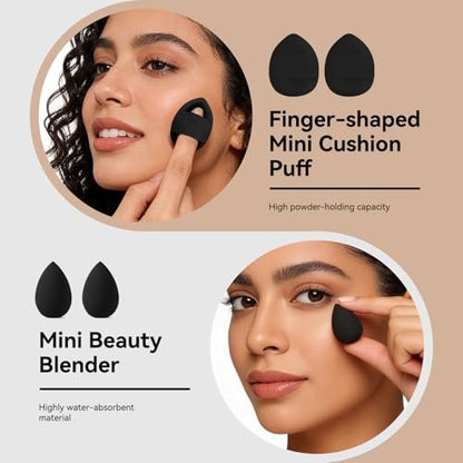 MAGEFY 22-in-12 Double-Ended Makeup Brush Set – Professional Cosmetic Brushes for Powder, Concealer, Eyeshadow, Blush – Gift Box Included Avelisse