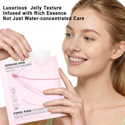 Bukamkom 4-Pack Salmon DNA (PDRN) Pink Collagen Jelly Mask - Soothing & Hydrating Gel Face Mask for Sensitive Skin, Korean Skincare Avelisse