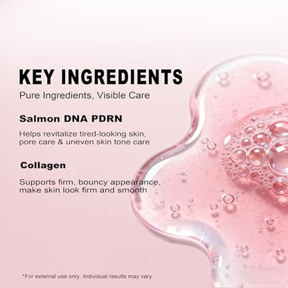 Bukamkom 4-Pack Salmon DNA (PDRN) Pink Collagen Jelly Mask - Soothing & Hydrating Gel Face Mask for Sensitive Skin, Korean Skincare Avelisse