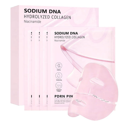Bukamkom 4-Pack Salmon DNA (PDRN) Pink Collagen Jelly Mask - Soothing & Hydrating Gel Face Mask for Sensitive Skin, Korean Skincare Avelisse