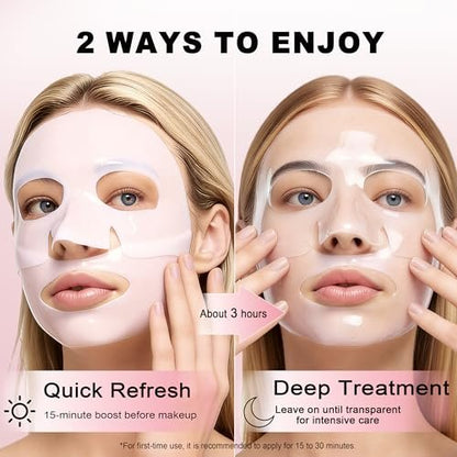 Bukamkom 4-Pack Salmon DNA (PDRN) Pink Collagen Jelly Mask - Soothing & Hydrating Gel Face Mask for Sensitive Skin, Korean Skincare Avelisse
