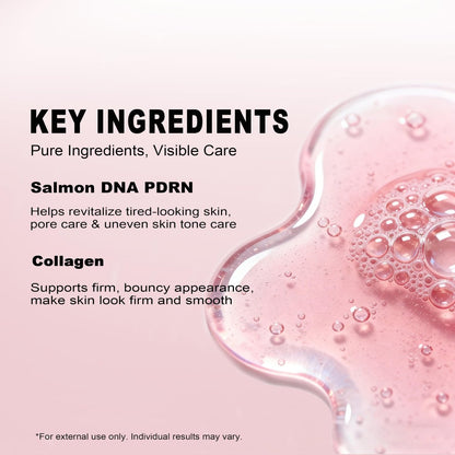 Bukamkom 4-Pack Salmon DNA (PDRN) Pink Collagen Jelly Mask - Soothing & Hydrating Gel Face Mask for Sensitive Skin, Korean Skincare Avelisse