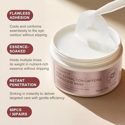 Ycz Under Eye Patches (60 ct) – Caffeine Eye Masks for Puffy Eyes, Dark Circles & Fine Lines, Hydrating Collagen Masks with Niacinamide for Depuffing, Anti-Aging 360° Full Eye Care, Gifts for Women Avelisse