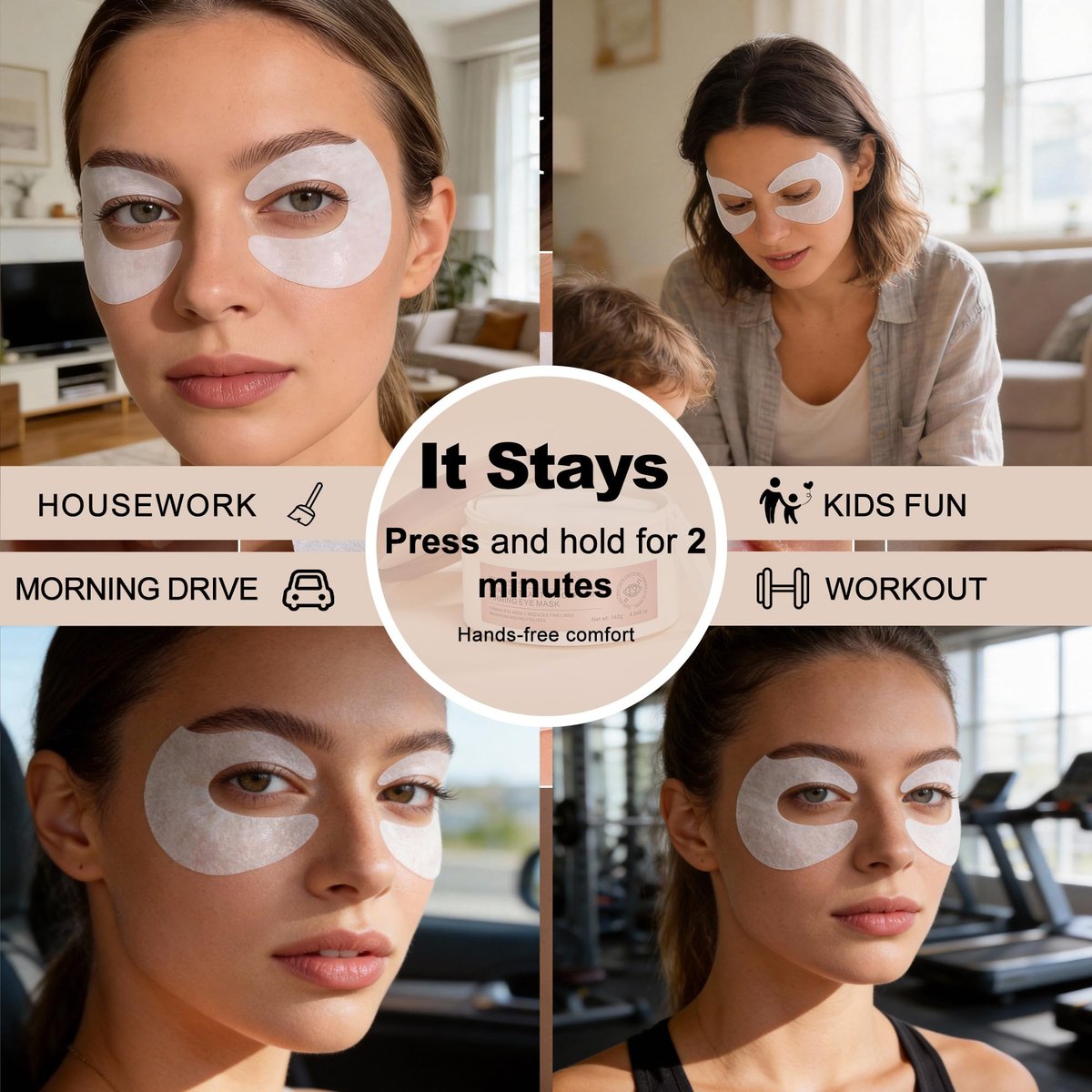 Ycz Under Eye Patches (60 ct) – Caffeine Eye Masks for Puffy Eyes, Dark Circles & Fine Lines, Hydrating Collagen Masks with Niacinamide for Depuffing, Anti-Aging 360° Full Eye Care, Gifts for Women Avelisse
