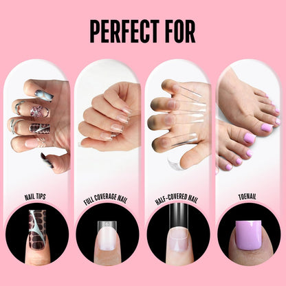 NOVO OVO Super Strong Nail Glue – 8ml Brush-On Adhesive for Press On Nails & False Tips, TPO & Hema Free, Quick Dry & Long Lasting