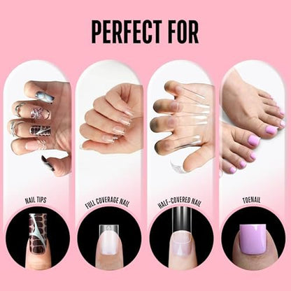 NOVO OVO Super Strong Nail Glue – 8ml Brush-On Adhesive for Press On Nails & False Tips, TPO & Hema Free, Quick Dry & Long Lasting