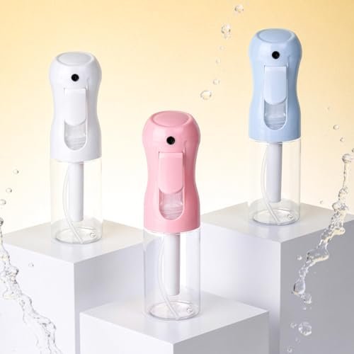 RMNJPW 3-Pack Continuous Spray Bottles for Hair, Plants, Cleaning & Skincare - Ultra Fine Mist 200ml (Blue, Pink, Clear) - görsel 14