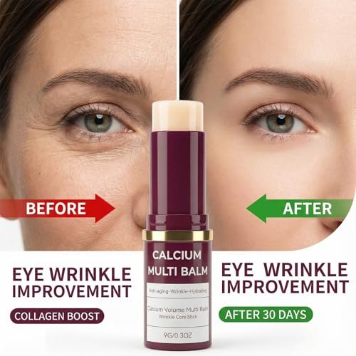 JIAZAWA All-in-One Moisturizing Balm Stick with Calcium & Collagen – Anti-Aging Skin Repair for Face, Eyes, Lips, Neck – Hydrating Portable Skincare, 2-Pack - görsel 6