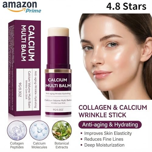 JIAZAWA All-in-One Moisturizing Balm Stick with Calcium & Collagen – Anti-Aging Skin Repair for Face, Eyes, Lips, Neck – Hydrating Portable Skincare, 2-Pack - görsel 4