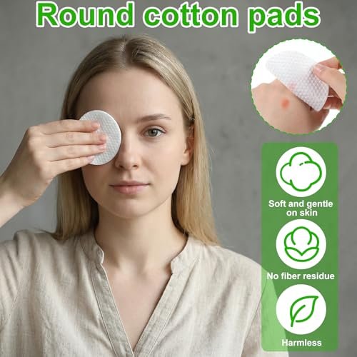 150 Large Oval Cotton Pads – Soft, Lint-Free, Dual-Sided Facial Pads for Makeup Removal, Skincare, and Toner Application - görsel 6