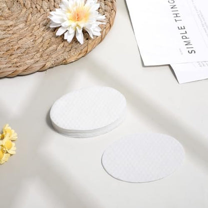 150 Large Oval Cotton Pads – Soft, Lint-Free, Dual-Sided Facial Pads for Makeup Removal, Skincare, and Toner Application