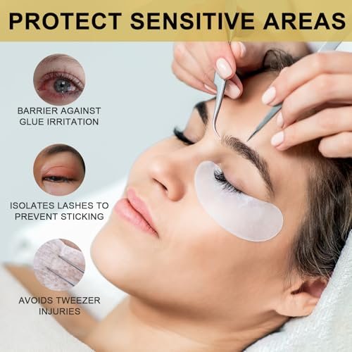 TEAWOO 150 Pairs Hydrogel Under Eye Patches for Eyelash Extension & Tinting – Infused with Natural Aloe Vera - görsel 8