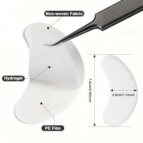TEAWOO 150 Pairs Hydrogel Under Eye Patches for Eyelash Extension & Tinting – Infused with Natural Aloe Vera - görsel 10