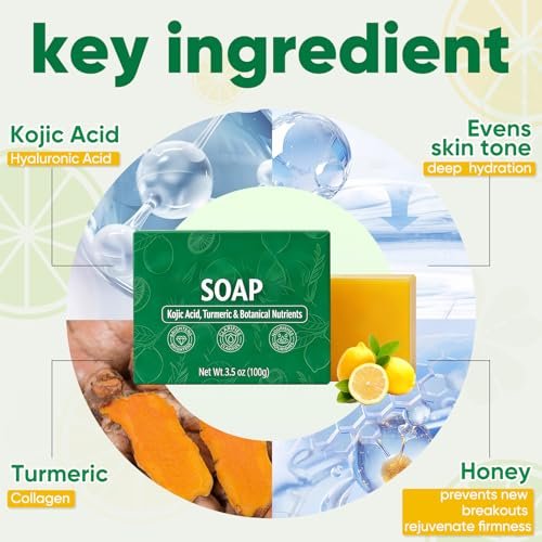 LustraBloom Soul Soap - Turmeric Lemon Soap Bar for Nourishing & Clarifying Skin (2-Pack, 0.5 oz Each) - görsel 10
