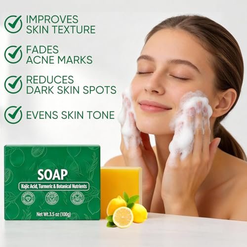 LustraBloom Soul Soap - Turmeric Lemon Soap Bar for Nourishing & Clarifying Skin (2-Pack, 0.5 oz Each) - görsel 4