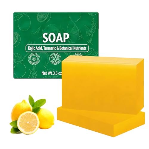 LustraBloom Soul Soap - Turmeric Lemon Soap Bar for Nourishing & Clarifying Skin (2-Pack, 0.5 oz Each) - görsel 2