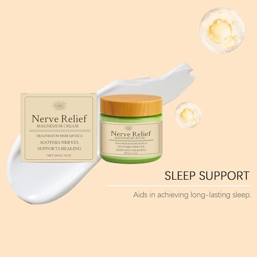 CleJoy Nerve Relief Magnesium Cream with MSM & Arnica – Soothes Nerves & Daily Soothing Support, 50g/1.76oz Avelisse