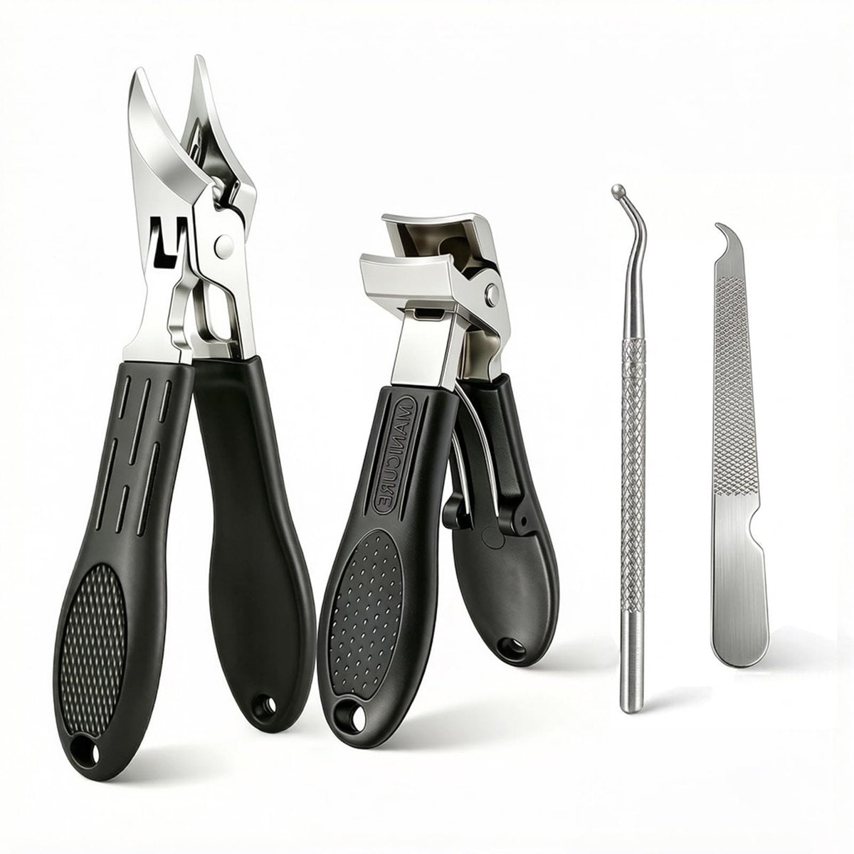 Eagle Beak Slanted Toenail Clippers for Seniors & Thick Toenails – Heavy Duty Stainless Steel Angled Head Set for Ingrown Nails - görsel 1