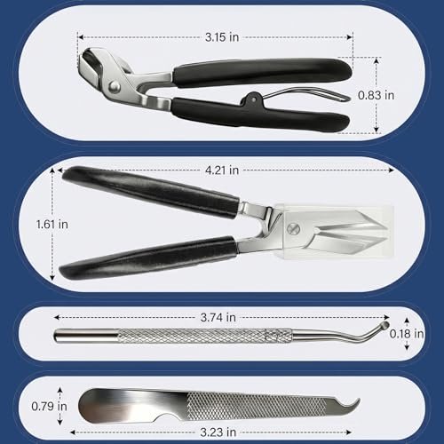 Eagle Beak Slanted Toenail Clippers for Seniors & Thick Toenails – Heavy Duty Stainless Steel Angled Head Set for Ingrown Nails - görsel 16