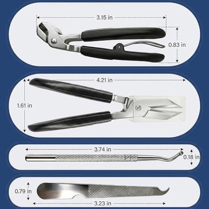 Eagle Beak Slanted Toenail Clippers for Seniors & Thick Toenails – Heavy Duty Stainless Steel Angled Head Set for Ingrown Nails