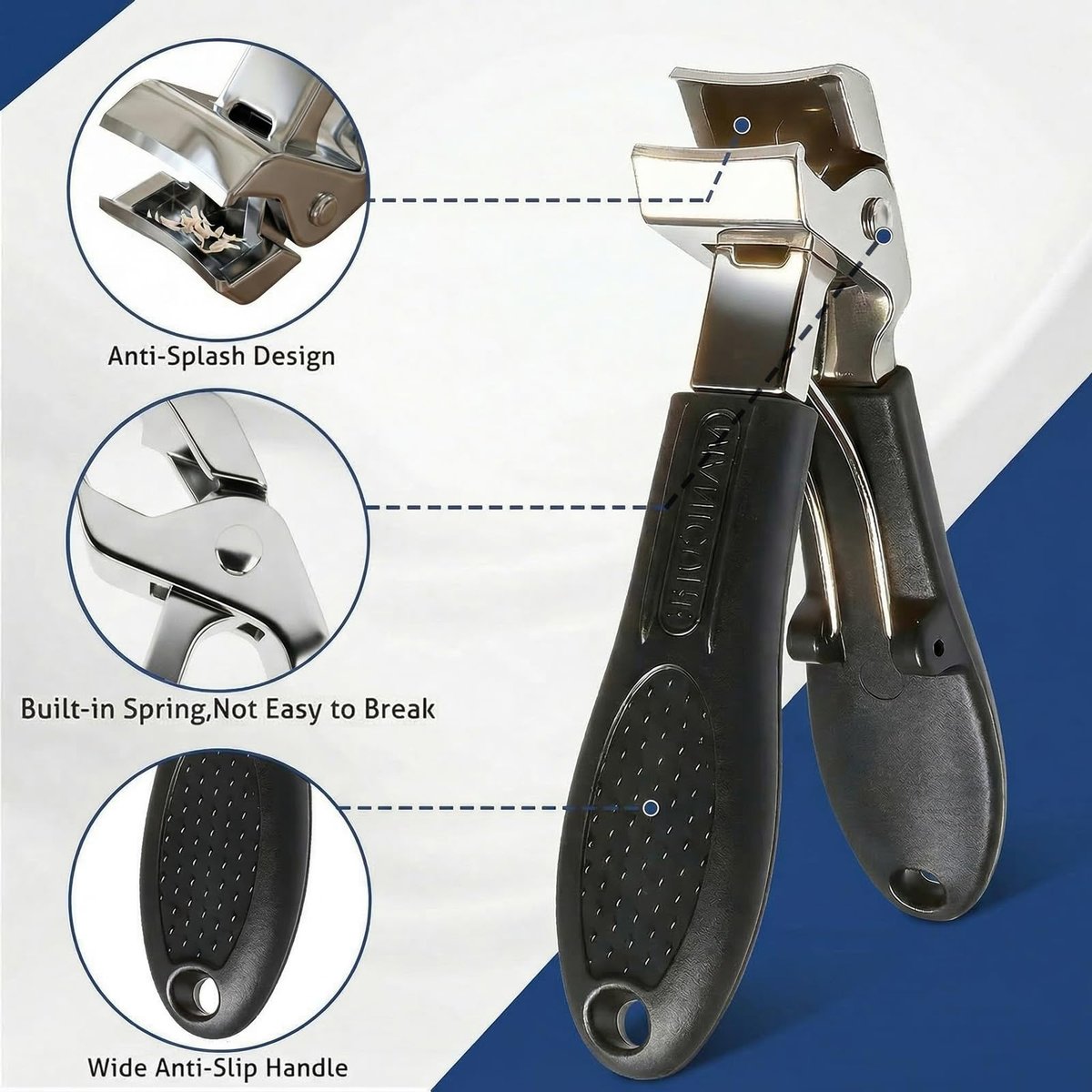 Eagle Beak Slanted Toenail Clippers for Seniors & Thick Toenails – Heavy Duty Stainless Steel Angled Head Set for Ingrown Nails - görsel 13