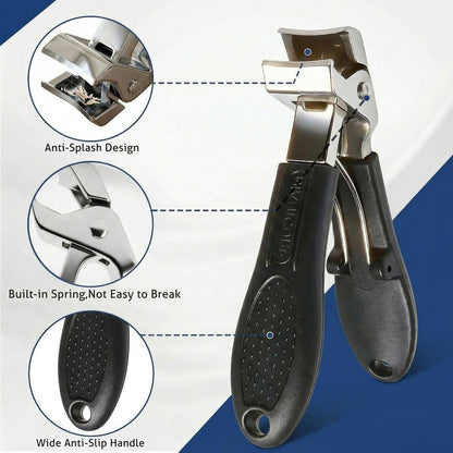 Eagle Beak Slanted Toenail Clippers for Seniors & Thick Toenails – Heavy Duty Stainless Steel Angled Head Set for Ingrown Nails