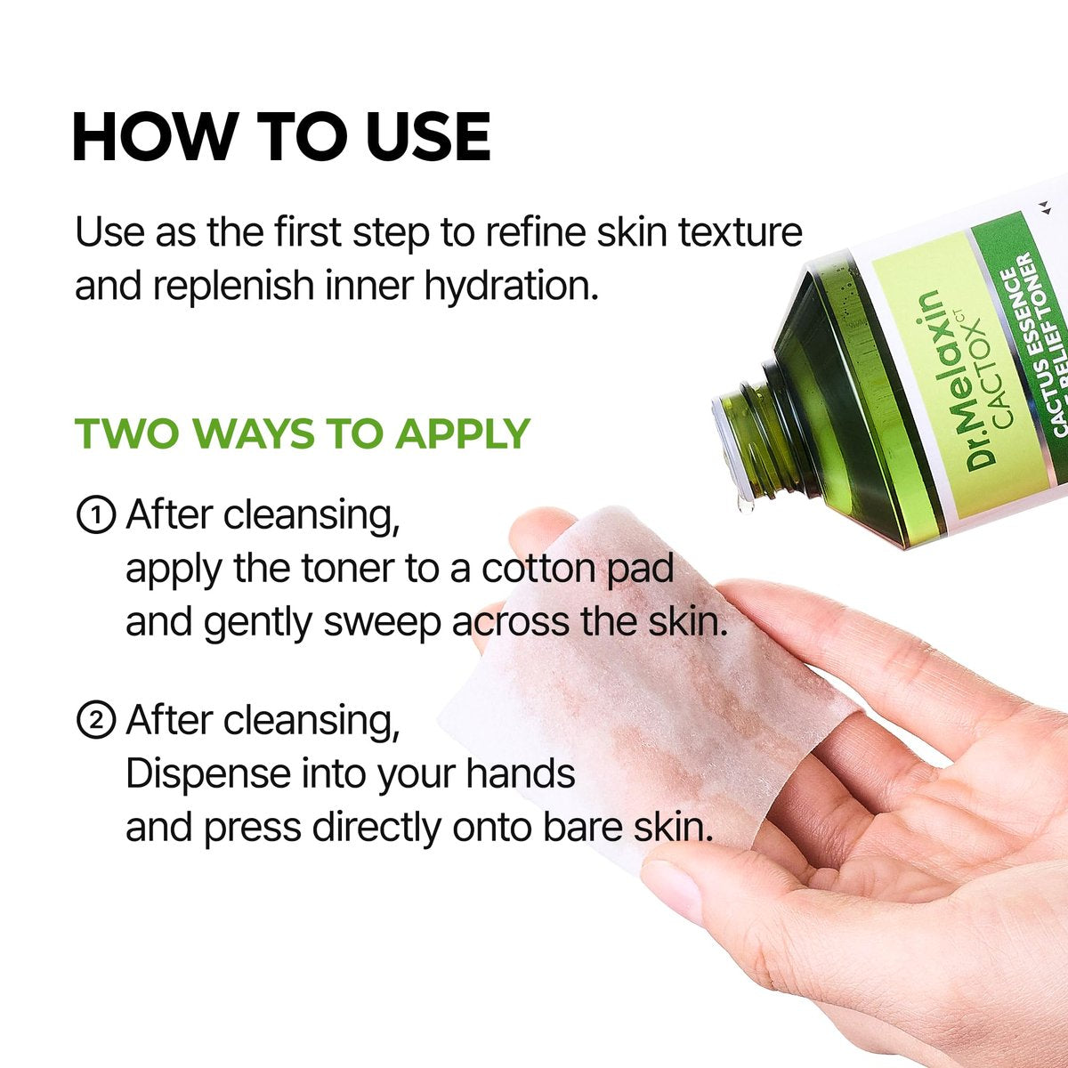 Dr.Melaxin Cactox Cactus Essence Pore Relief Toner 150ml – Hydrating & Soothing Facial Toner for Sensitive Skin, Barrier Care, Gentle Pore Care Avelisse