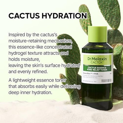 Dr.Melaxin Cactox Cactus Essence Pore Relief Toner 150ml – Hydrating & Soothing Facial Toner for Sensitive Skin, Barrier Care, Gentle Pore Care Avelisse
