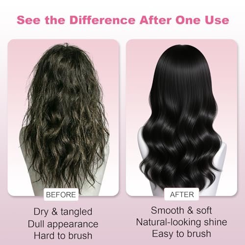 Oivolii Human Hair Wig Care Spray - Alcohol-Free Leave-In Conditioner with Argan Oil, Keratin & Silk Protein for Shine, Frizz Control & Daily Wig Maintenance (5.07 Fl Oz) Avelisse