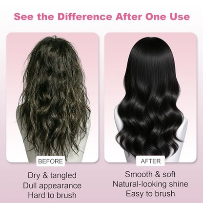 Oivolii Human Hair Wig Care Spray - Alcohol-Free Leave-In Conditioner with Argan Oil, Keratin & Silk Protein for Shine, Frizz Control & Daily Wig Maintenance (5.07 Fl Oz) Avelisse