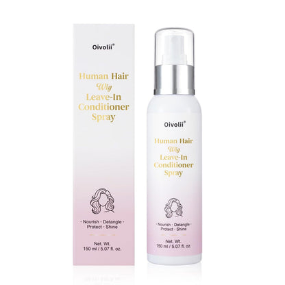 Oivolii Human Hair Wig Care Spray - Alcohol-Free Leave-In Conditioner with Argan Oil, Keratin & Silk Protein for Shine, Frizz Control & Daily Wig Maintenance (5.07 Fl Oz) Avelisse