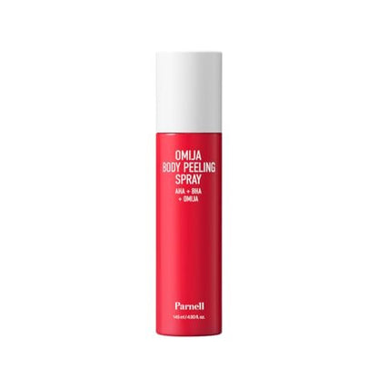 PARNELL AHA Omija Ceramic Body Peeling Spray – AHA BHA PHA Exfoliant for Keratosis Pilaris, Strawberry Legs, Dark Spots & Dead Skin – Chemical Exfoliant for Rough Skin, 4.60 fl.oz Avelisse