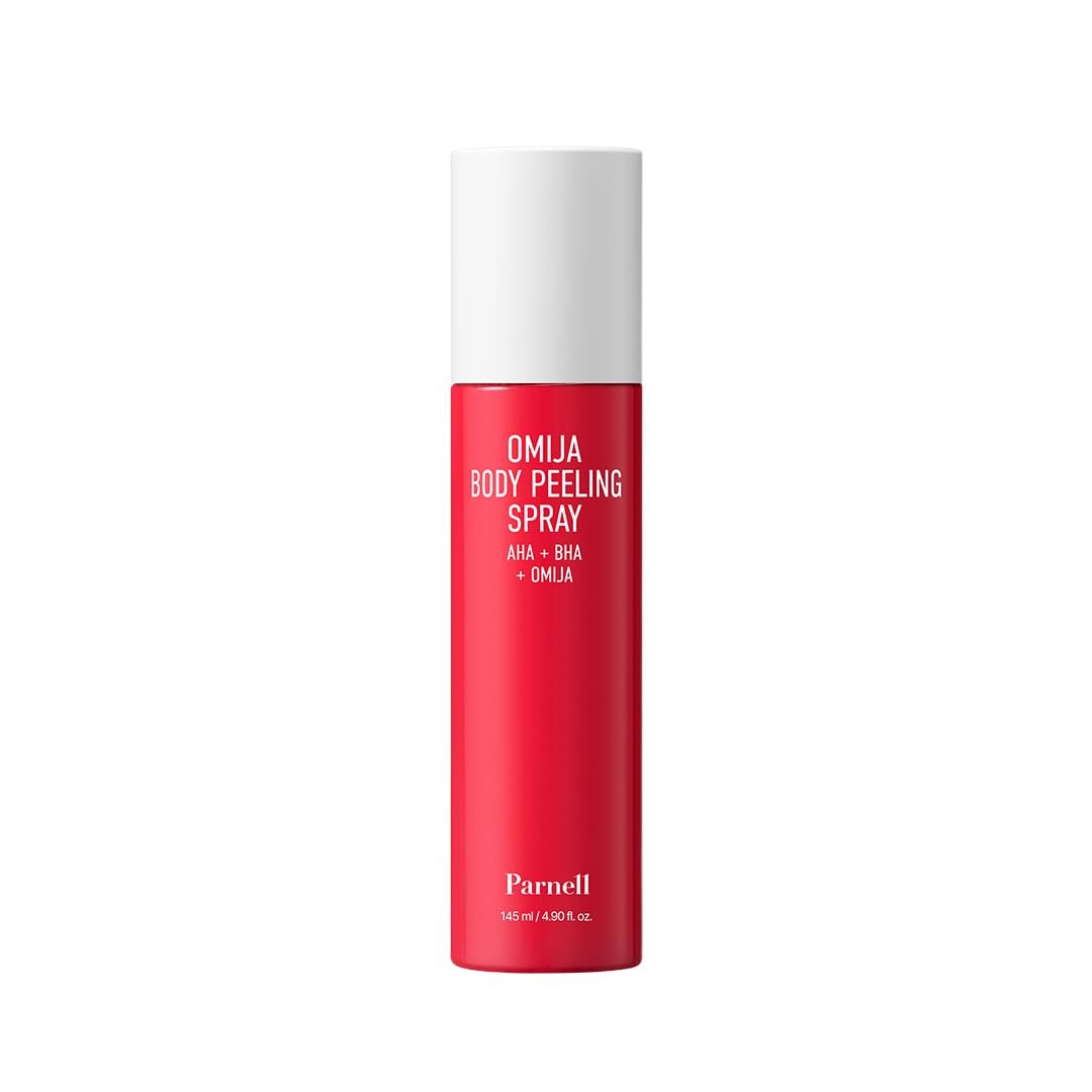 PARNELL AHA Omija Ceramic Body Peeling Spray – AHA BHA PHA Exfoliant for Keratosis Pilaris, Strawberry Legs, Dark Spots & Dead Skin – Chemical Exfoliant for Rough Skin, 4.60 fl.oz Avelisse