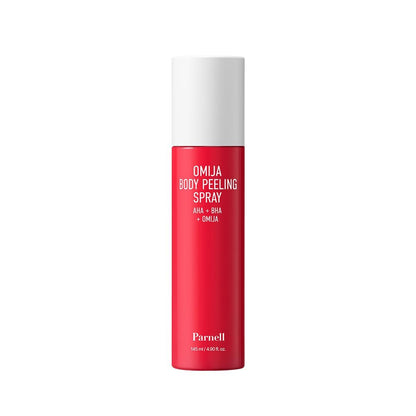 PARNELL AHA Omija Ceramic Body Peeling Spray – AHA BHA PHA Exfoliant for Keratosis Pilaris, Strawberry Legs, Dark Spots & Dead Skin – Chemical Exfoliant for Rough Skin, 4.60 fl.oz Avelisse