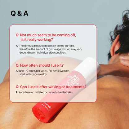 PARNELL AHA Omija Ceramic Body Peeling Spray – AHA BHA PHA Exfoliant for Keratosis Pilaris, Strawberry Legs, Dark Spots & Dead Skin – Chemical Exfoliant for Rough Skin, 4.60 fl.oz Avelisse