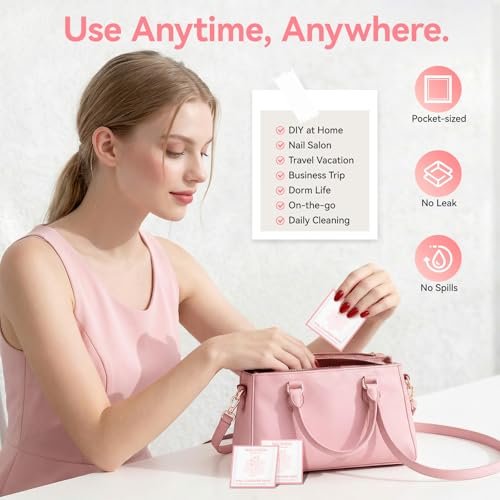 Nailshion Nail Prep Cleanser Pads - 200 Individually Wrapped Alcohol Pads for Nails, Lint-Free Shine Wipes for Gel Polish & Builder Gel, Manicure & Pedicure Prep - görsel 16