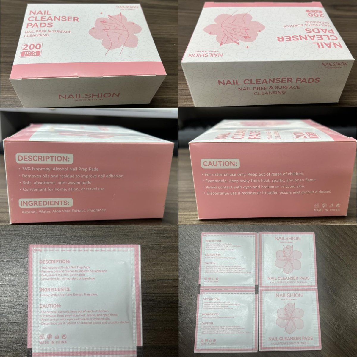 Nailshion Nail Prep Cleanser Pads - 200 Individually Wrapped Alcohol Pads for Nails, Lint-Free Shine Wipes for Gel Polish & Builder Gel, Manicure & Pedicure Prep - görsel 17