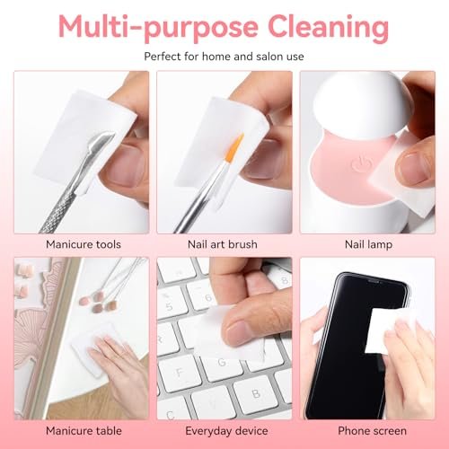 Nailshion Nail Prep Cleanser Pads - 200 Individually Wrapped Alcohol Pads for Nails, Lint-Free Shine Wipes for Gel Polish & Builder Gel, Manicure & Pedicure Prep - görsel 12