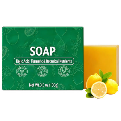 Finturo 2pc Soul Superfood Soap Bar - Upgraded Turmeric Lemon Soap for Face and Body, Nourishing Cleanser for Dry and Oily Skin Avelisse