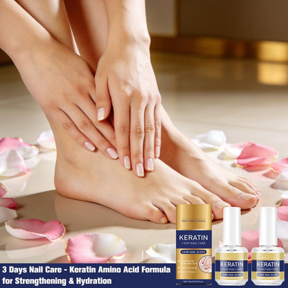 2pcs Keratin Nail Care Oil - Moisturizing Cuticle Oil with Aloe Vera & Lavender for Strong, Glossy Nails